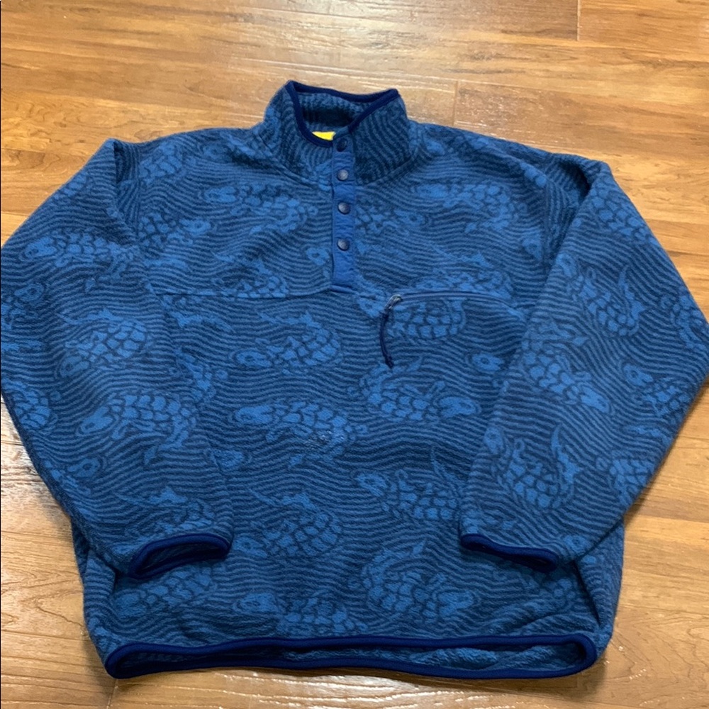 Vintage West Marine Fleece Koi fish Pullover Sweater